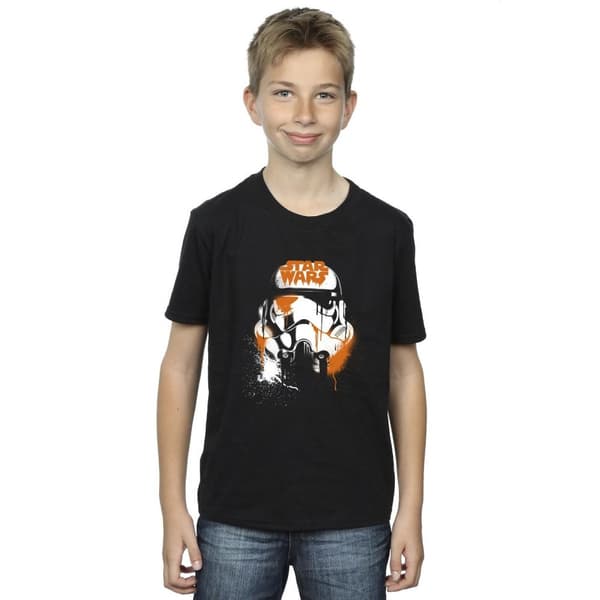 Star Wars T-shirt med stormtrooperhjälm för pojkar vid Halloween