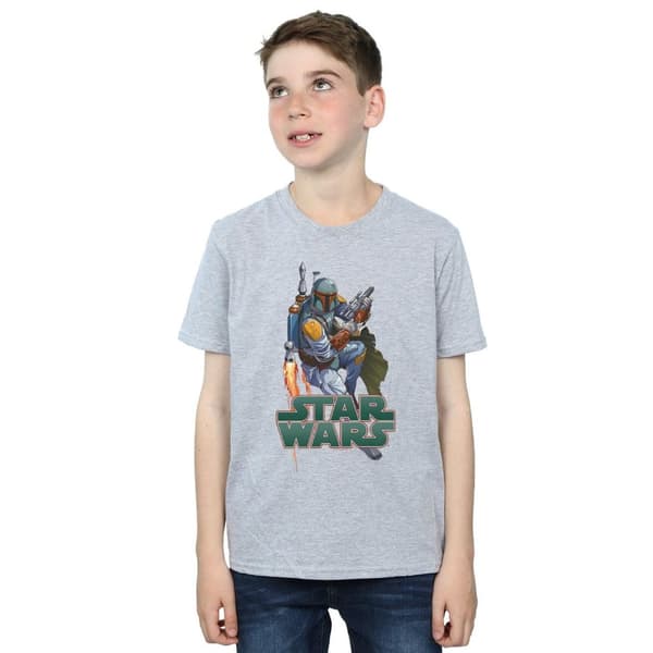 Star Wars Boys Boba Fett Fired Up T-Shirt