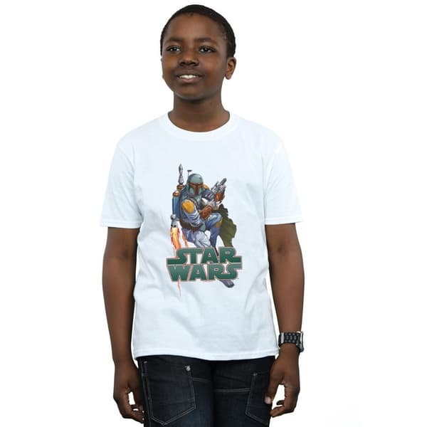 Star Wars Boys Boba Fett Fired Up T-Shirt