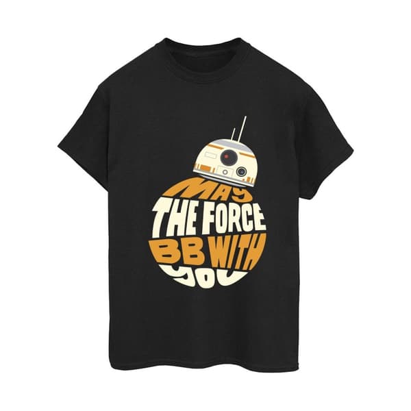 Star Wars Womens/Ladies May The Force BB8 Cotton Boyfriend T-Shirt
