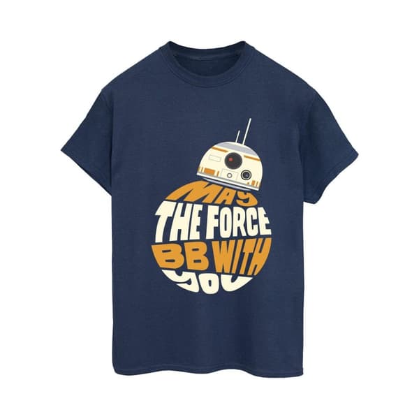 Star Wars Womens/Ladies May The Force BB8 Cotton Boyfriend T-Shirt
