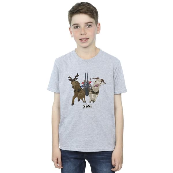 Marvel Boys Thor Love And Thunder Viking Ship T-Shirt