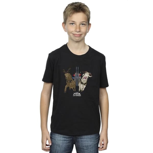 Marvel Boys Thor Love And Thunder Viking Ship T-Shirt