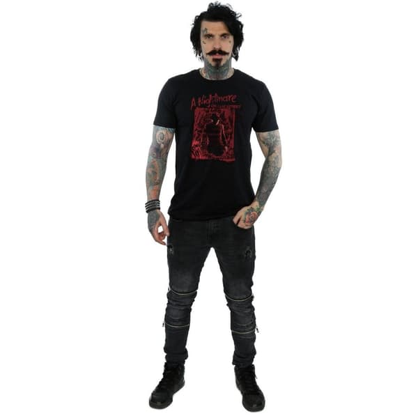 A Nightmare On Elm Street T-shirt med silhuett av Freddy för herrar