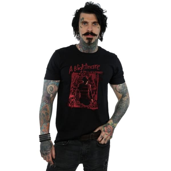 A Nightmare On Elm Street T-shirt med silhuett av Freddy för herrar