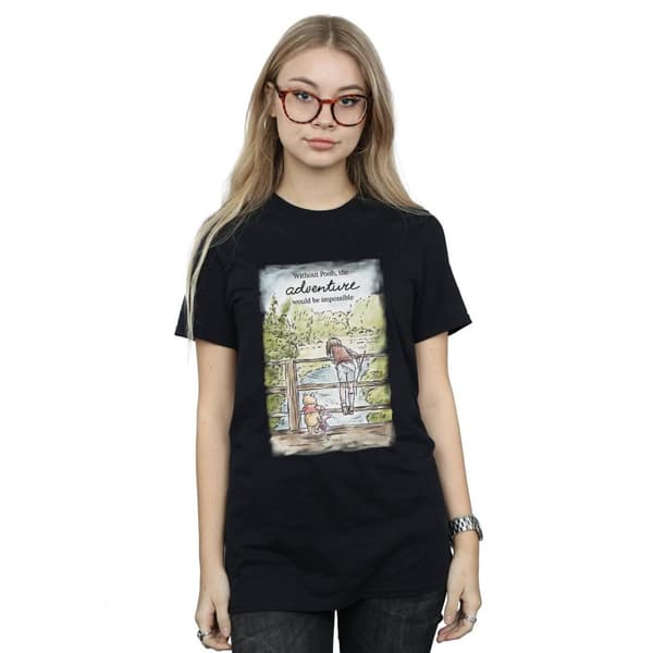 Disney Womens/Ladies Winnie The Pooh Adventure Cotton Boyfriend T-Shirt