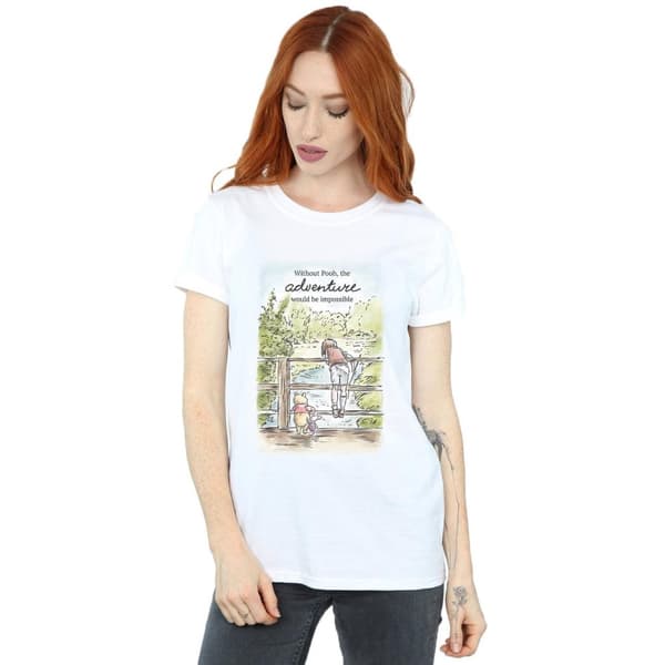 Disney Womens/Ladies Winnie The Pooh Adventure Cotton Boyfriend T-Shirt