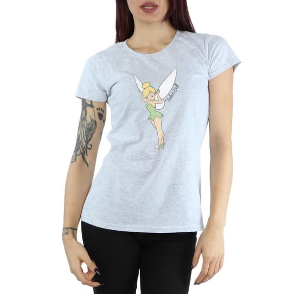 Disney Womens/Ladies Classic Tinkerbell Cotton T-Shirt