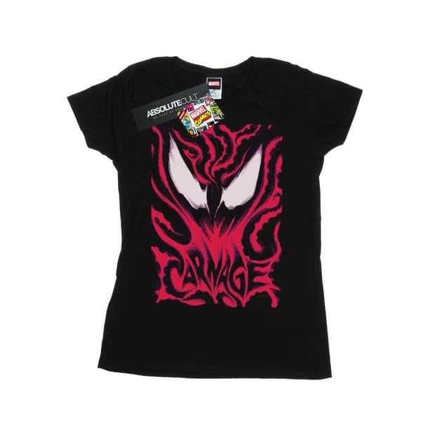 Marvel Womens/Ladies Venom Carnage Cotton T-Shirt Black S
