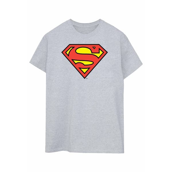 DC Comics Womens/Ladies Superman Logo Boyfriend Fit Cotton Boyfriend T-Shirt
