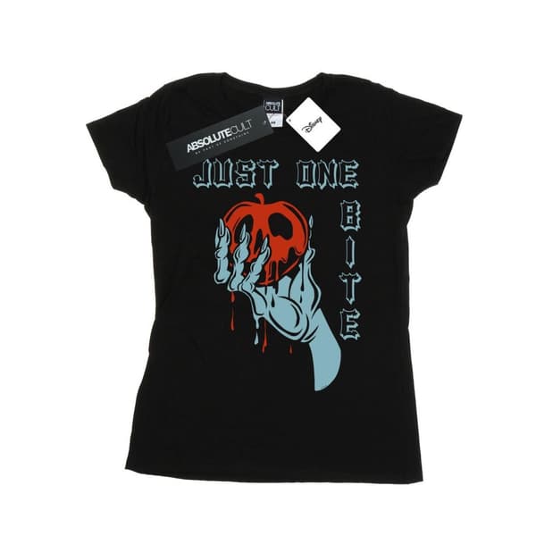 Disney Womens/Ladies Just One Bite Cotton T-Shirt Black XL