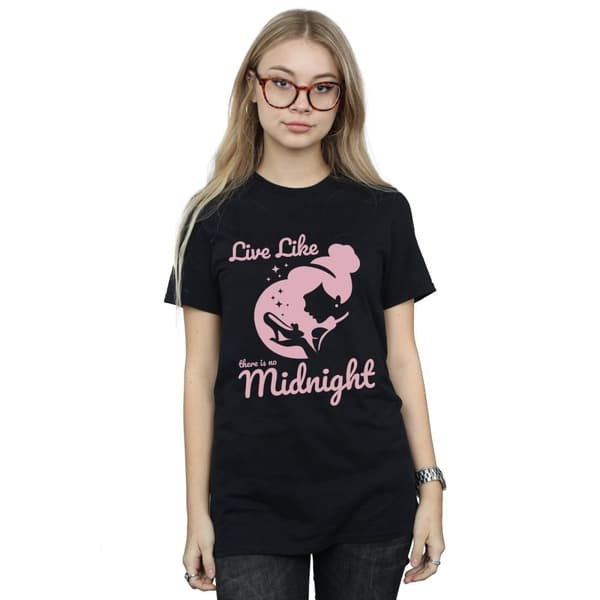 Disney Princess Womens/Ladies Cinderella No Midnight Cotton Boyfriend T-Shirt