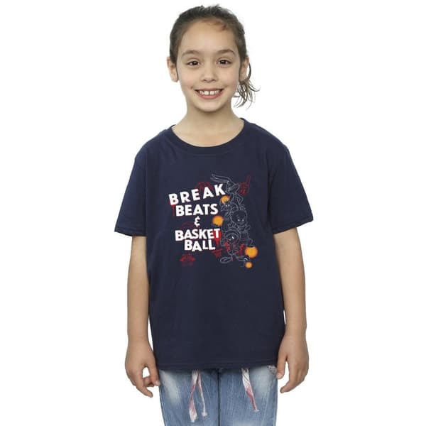 Space Jam: A New Legacy Girls Break Beats & Basketball Cotton T-Shirt