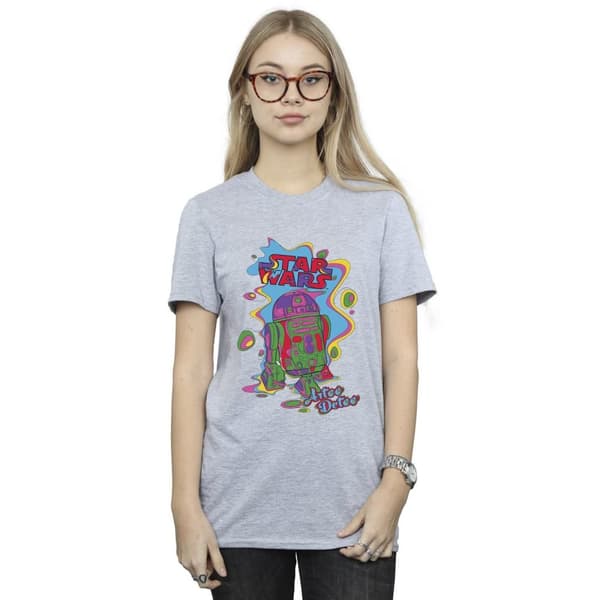 Star Wars Womens/Ladies R2D2 Pop Art Cotton Boyfriend T-Shirt