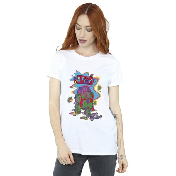 Star Wars Womens/Ladies R2D2 Pop Art Cotton Boyfriend T-Shirt
