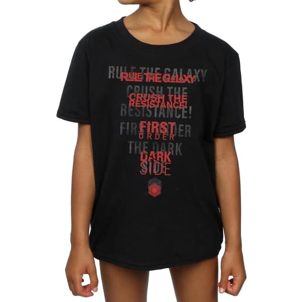 Star Wars The Last Jedi Dark Side Echo bomulls-T-shirt för flickor