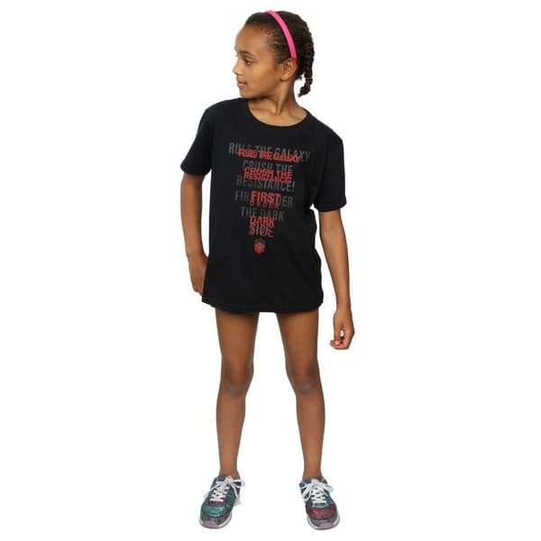Star Wars The Last Jedi Dark Side Echo bomulls-T-shirt för flickor