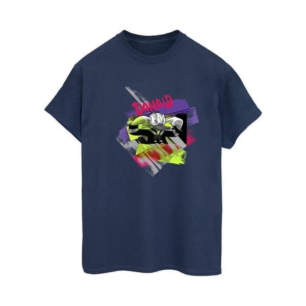 Disney Dam/Tjej Donald Duck Öronpropp Bright Bomull Boyfriend T-shirt