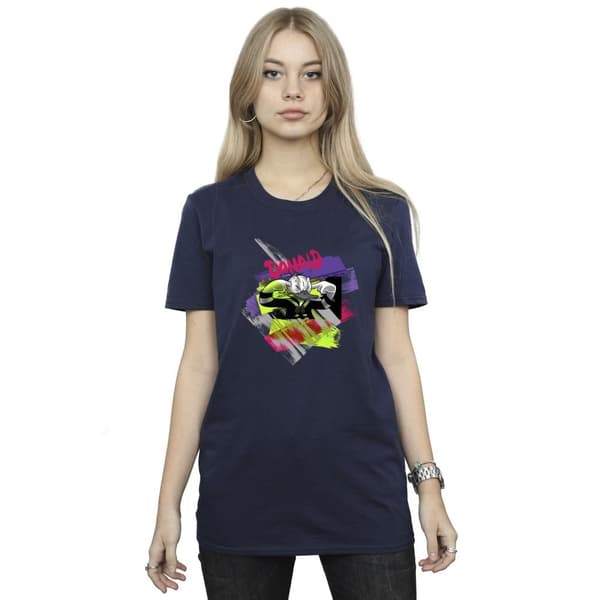 Disney Dam/Tjej Donald Duck Öronpropp Bright Bomull Boyfriend T-shirt