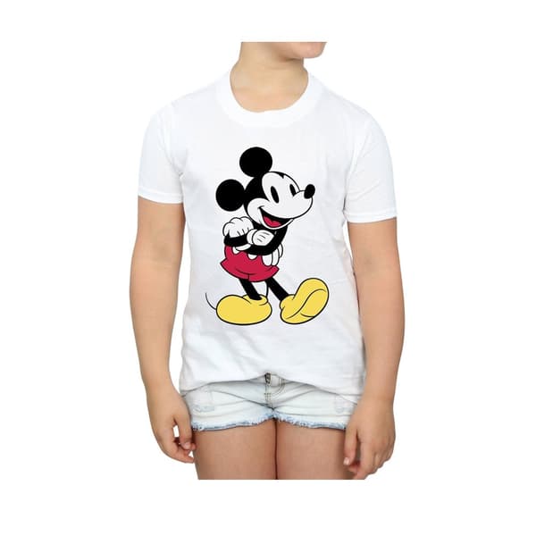 Disney Girls Mickey Mouse Classic Mickey Cotton T-Shirt