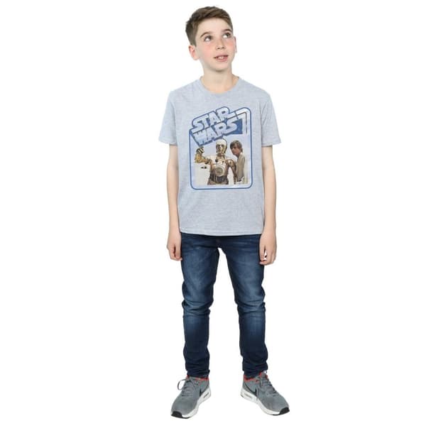 Star Wars T-shirt med Luke Skywalker och C-3PO för pojkar