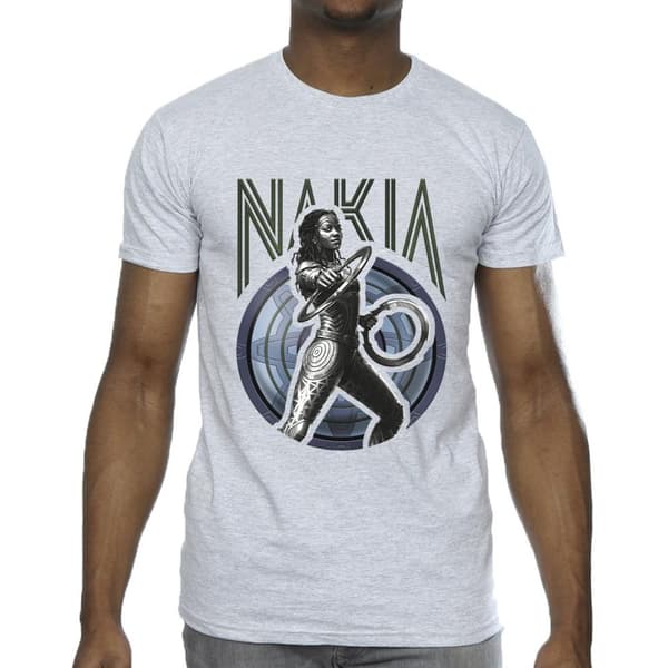 Marvel Mens Wakanda Forever Nakia Shield T-shirt
