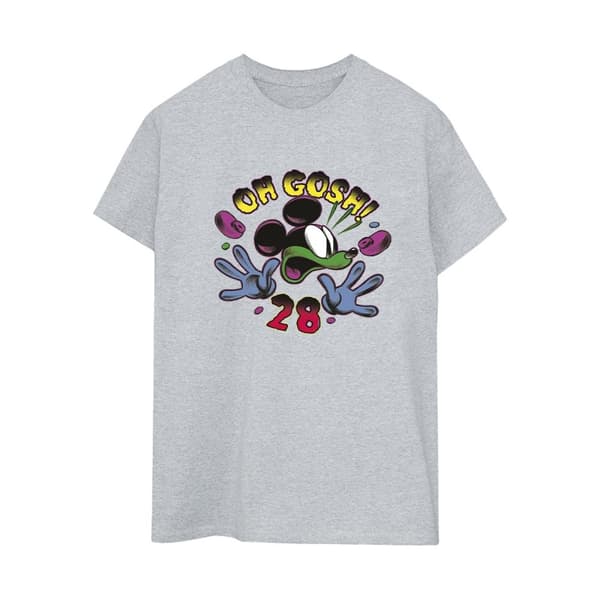 Disney Womens/Ladies Mickey Mouse Oh Gosh Pop Art Cotton Boyfriend T-Shirt