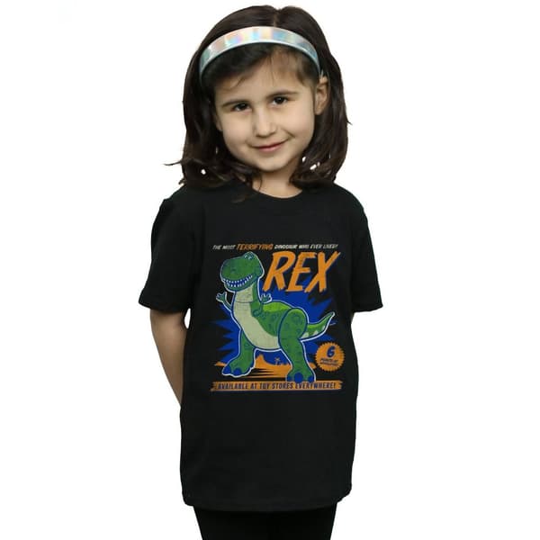 Disney Girls Toy Story 4 Rex Terrifying Dinosaur Cotton T-Shirt
