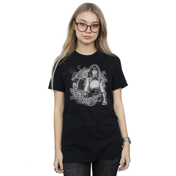 Marvel Womens/Ladies Shang-Chi And The Legend Of The Ten Rings Xialing Dragon Cotton Boyfriend T-Shirt