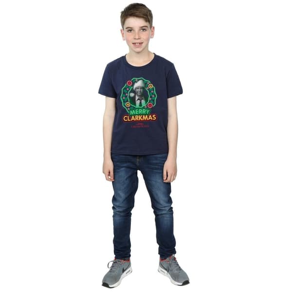 National Lampoon´s Christmas Vacation Gråskala Clarkmas T-shirt för pojkar