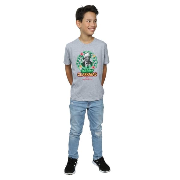 National Lampoon´s Christmas Vacation Gråskala Clarkmas T-shirt för pojkar