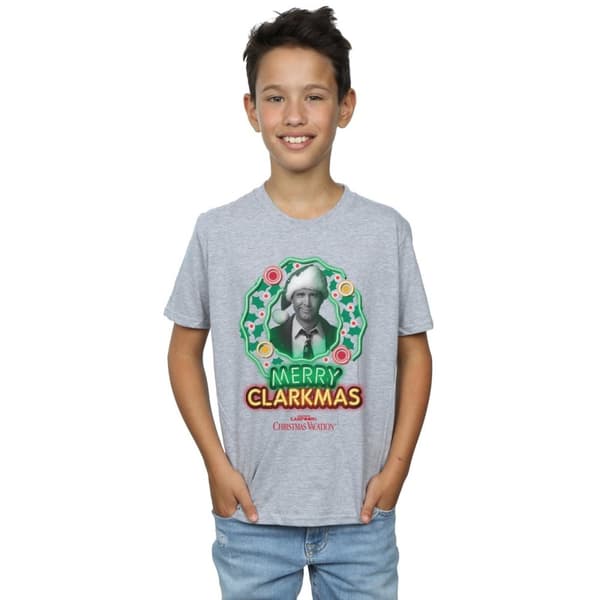 National Lampoon´s Christmas Vacation Gråskala Clarkmas T-shirt för pojkar