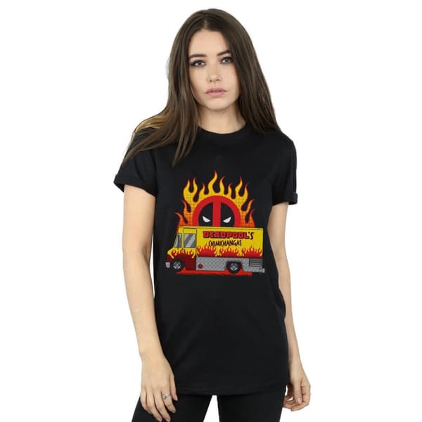 Marvel Womens/Ladies Deadpool Chimichangas Van Cotton Boyfriend T-Shirt