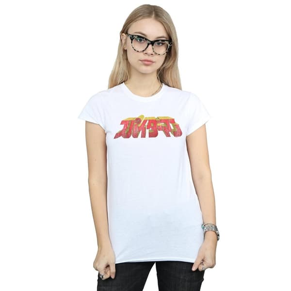 Marvel Dam/Tjej - Spider-Man - Bomulls-T-shirt med japansk logotyp