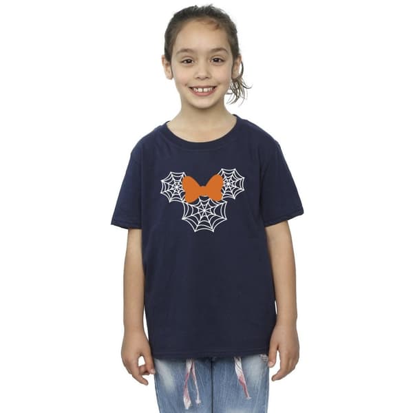 Disney Minnie Mouse - T-shirt i bomull med spindelvävshuvud för flickor