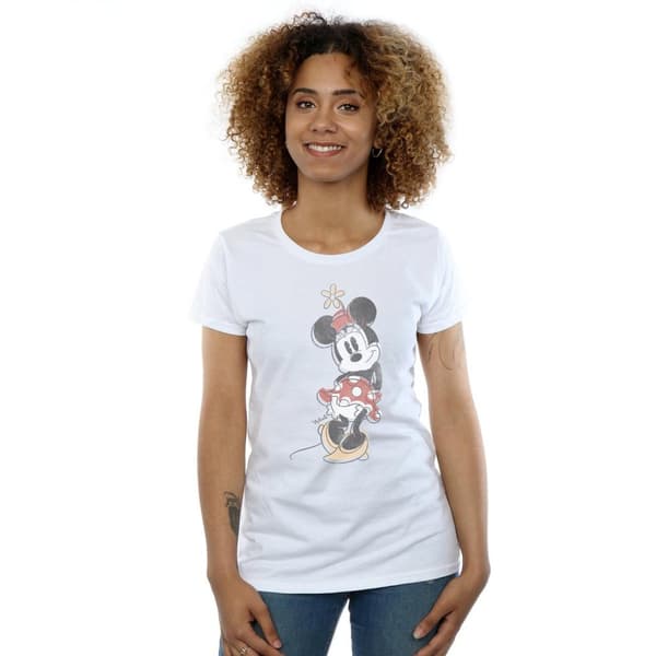 Disney Womens/Ladies Minnie Mouse Offset Cotton T-Shirt