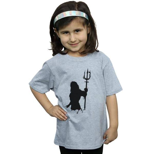 DC Comics Aquaman Mono Silhouette T-shirt i bomull för flickor