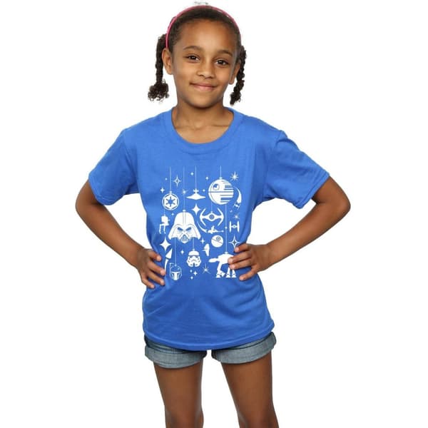 Star Wars Girls Christmas Decorations Cotton T-Shirt