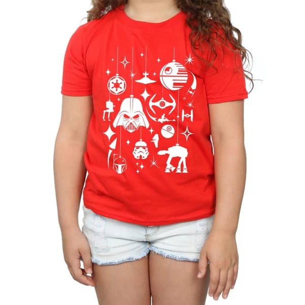 Star Wars Girls Christmas Decorations Cotton T-Shirt