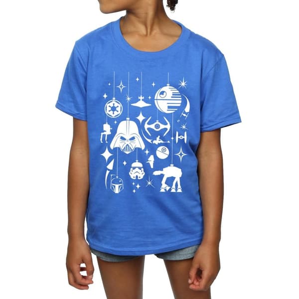 Star Wars Girls Christmas Decorations Cotton T-Shirt