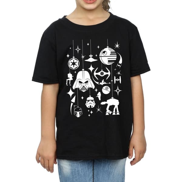 Star Wars Girls Christmas Decorations Cotton T-Shirt