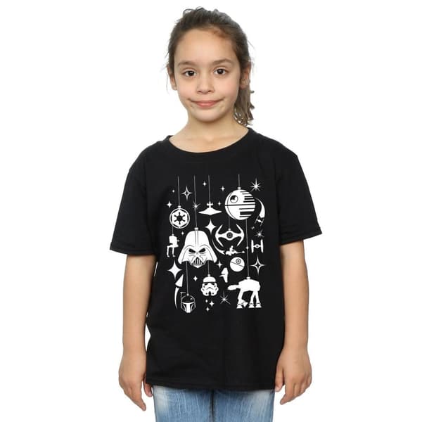 Star Wars Girls Christmas Decorations Cotton T-Shirt