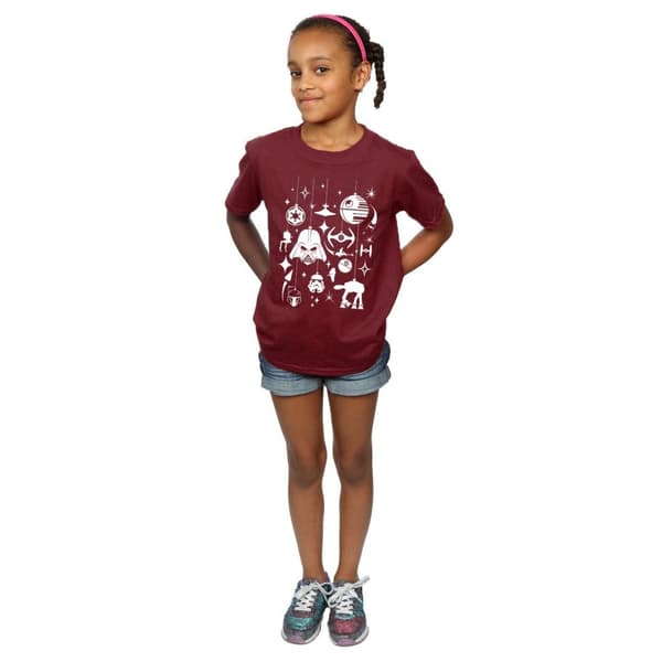 Star Wars Girls Christmas Decorations Cotton T-Shirt