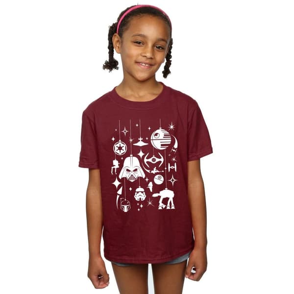 Star Wars Girls Christmas Decorations Cotton T-Shirt