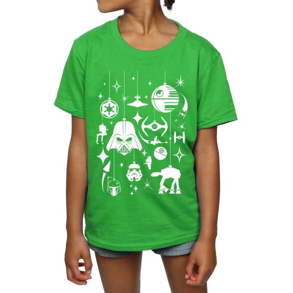 Star Wars Girls Christmas Decorations Cotton T-Shirt