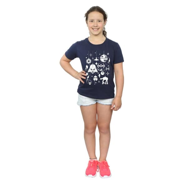Star Wars Girls Christmas Decorations Cotton T-Shirt