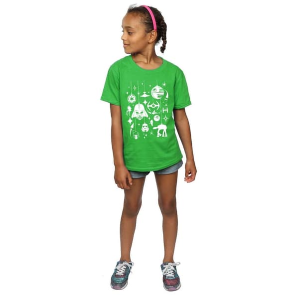 Star Wars Girls Christmas Decorations Cotton T-Shirt