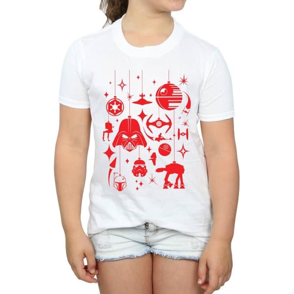 Star Wars Girls Christmas Decorations Cotton T-Shirt