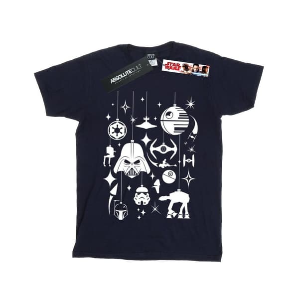 Star Wars Girls Christmas Decorations Cotton T-Shirt
