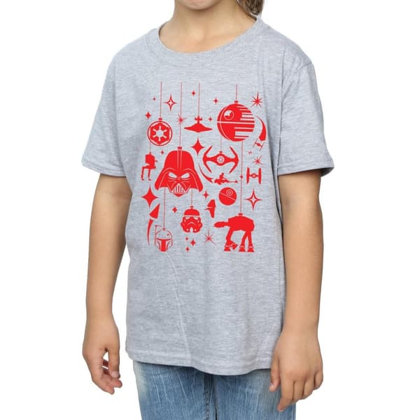 Star Wars Girls Christmas Decorations Cotton T-Shirt